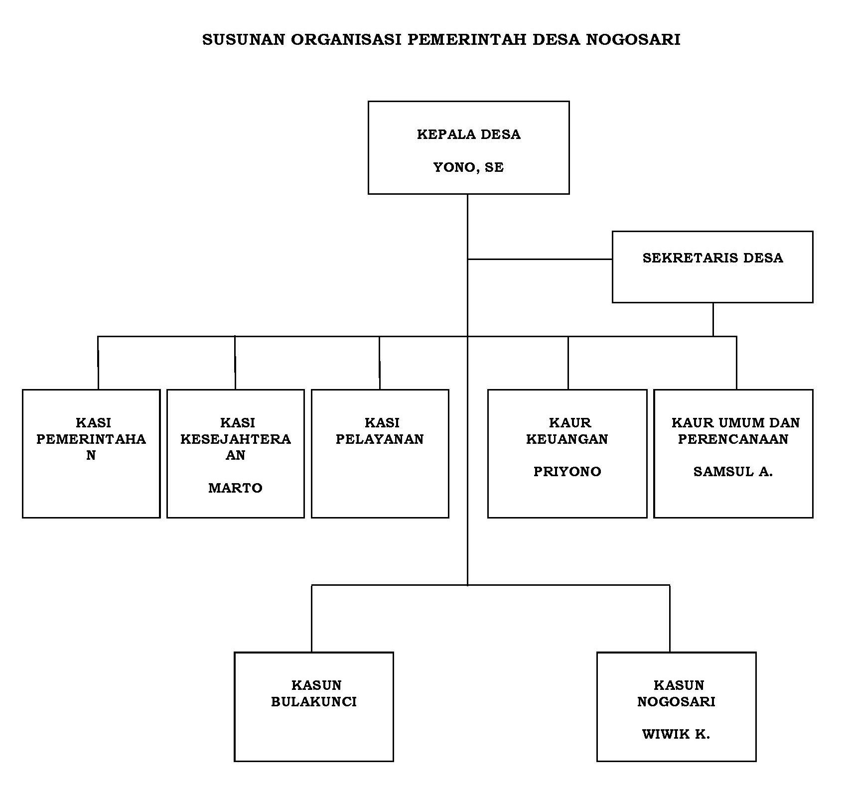 Bagan Struktur Organisasi Desa